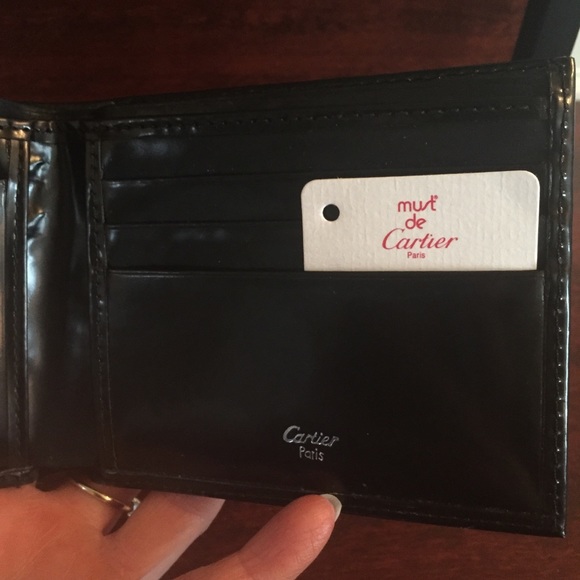 Cartier Black Leather Wallet - NEW Vintage Piece - Picture 11 of 12